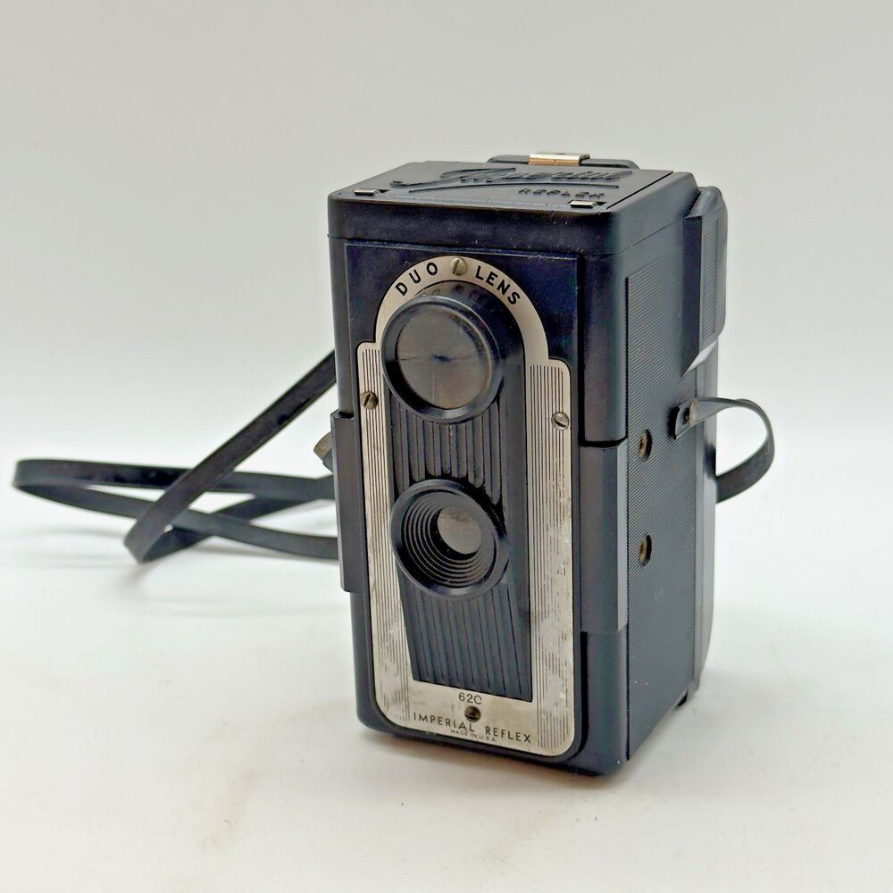 Vtg Imperial Reflex 620 Duo Lens Collectible TLR Camera Black Box USA - Untested